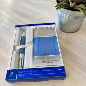 NWT Cross Contour Ballpoint Pen Gift Set With Pocket Journal